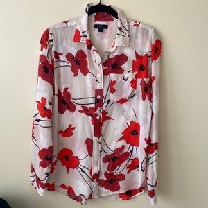 EUC - J. Crew Silk Button Up Blouse